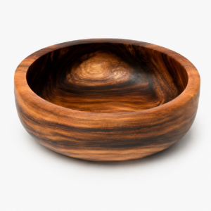 Extra large wooden bowls for sale displayed as a stunning organic centerpiece on a minimal oak dining table