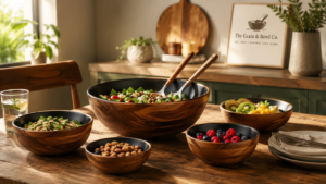 Handcrafted Wood Bowl Set Collection