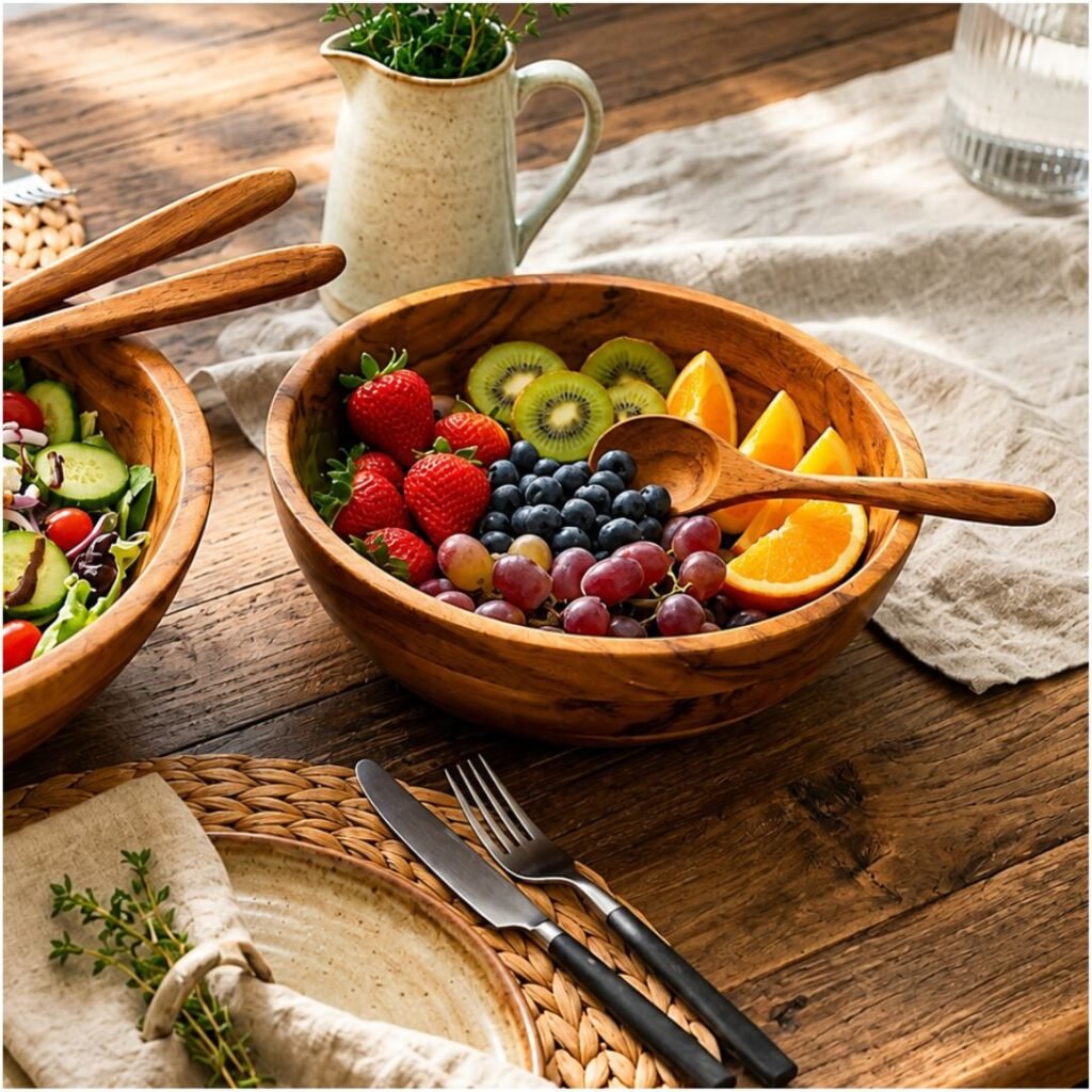 Naturally Crafted Acacia Wooden Bowl Naturally Crafted Acacia Wooden Bowl